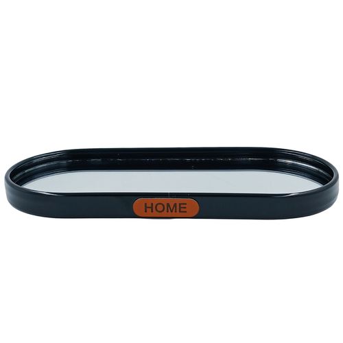 Bandeja Oval Espelhada 22cm em Metal Fu Xing