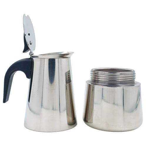 Cafeteira Expresso Italiana 6 Xícaras em Aço Inox Kehome