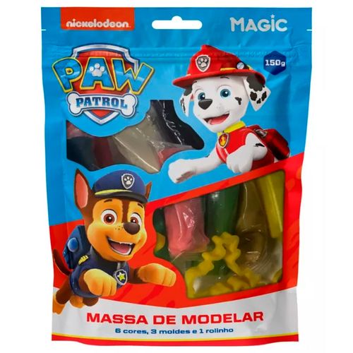 Massinha de Modelar Patrulha Canina 6 Cores em Plástico Magic Kids