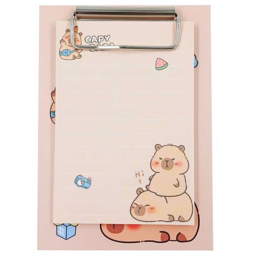Bloco de Anotação Capivara C/ Prancheta 10,5x15cm em Papel Michael Judi