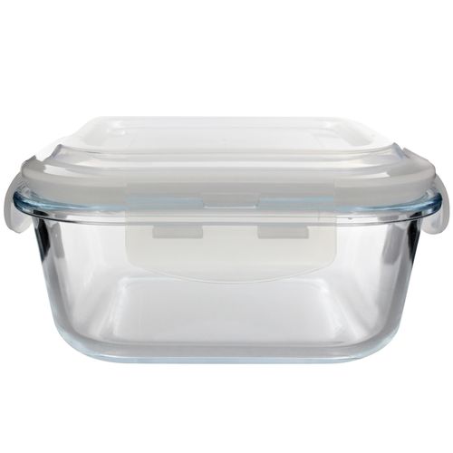 Pote ´Hermético Quadrado 800ml em Vidro Kehome