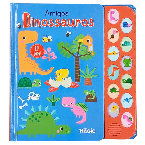 Livro Amigo Dinossauro Sonoro 21,5cm em Papel Magic Kids