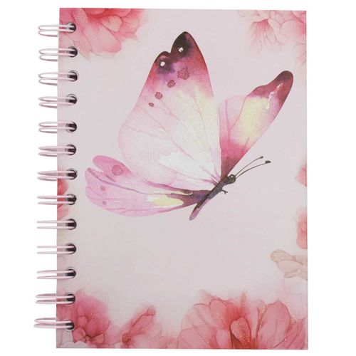 Caderno Borboleta 13x17,5cm em Papel Sanxia