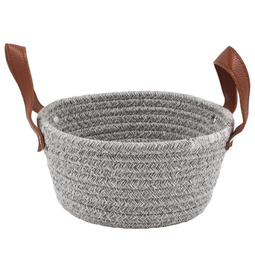 Cesto Organizador C/ Alça 19cm em Algodão Fu Xing