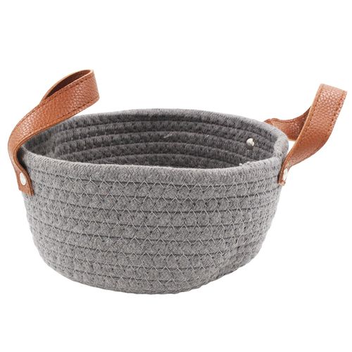 Cesto Organizador C/ Alça 19cm em Algodão Fu Xing