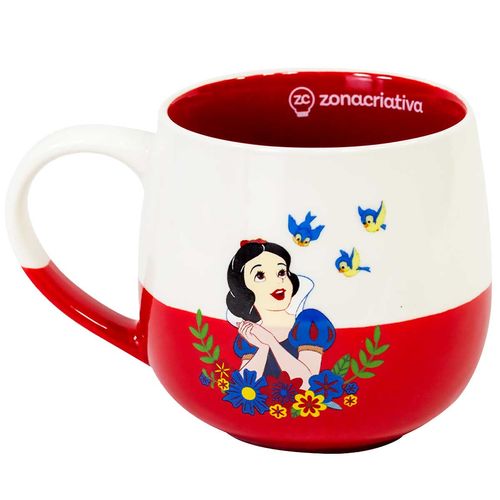 Caneca Maggie Princesas Branca de Neve 400ml em Cerâmica Zona Criativa