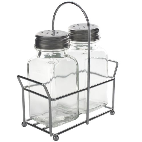 Jogo Porta Tempero Stylish 2 Peças em Vidro Kehome