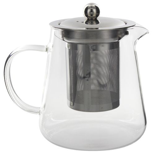 Chaleira C/ Infusor + Tampa 550ml em Vidro Fu Xing