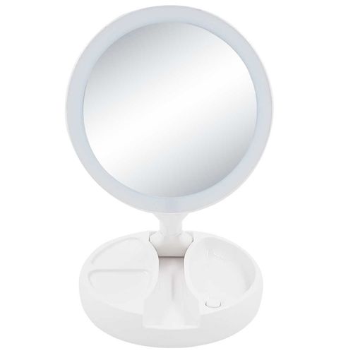 Espelho de Mesa C/ LED 15x32cm em Plástico Fu Xing