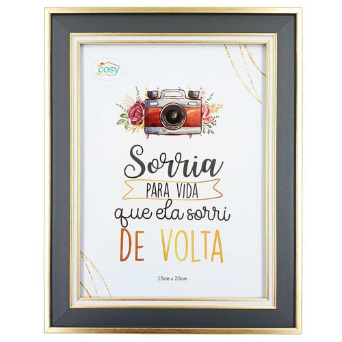 Porta Retrato Decorativo 15x20cm em Plástico Fu Xing