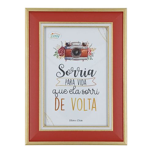 Porta Retrato Decorativo 10x15cm em Plástico Fu Xing