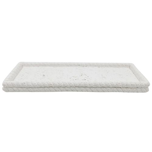 Bandeja Retangular Decorativa 29x11cm em Pedra Y888