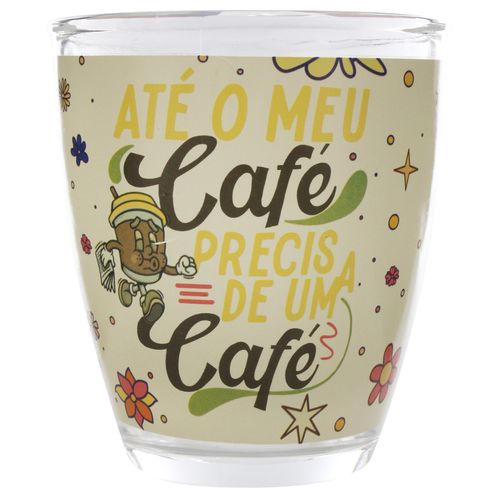 Caneca Flores C/ Frases 330ml em Vidro Kehome