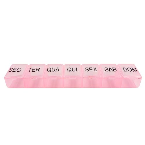 Porta Comprimido Semanal 15cm em Plástico Casita