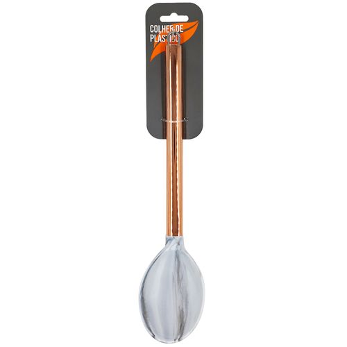 Colher de Silicone Cabo em Metal Rose 33cm Livon