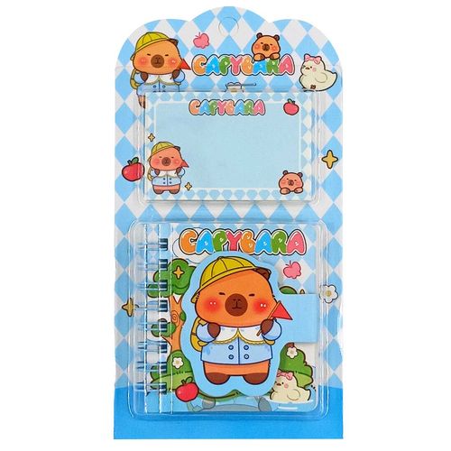 Caderno + Bloco de Anotação Capivara 7x7,8cm em Papel Michael Judi