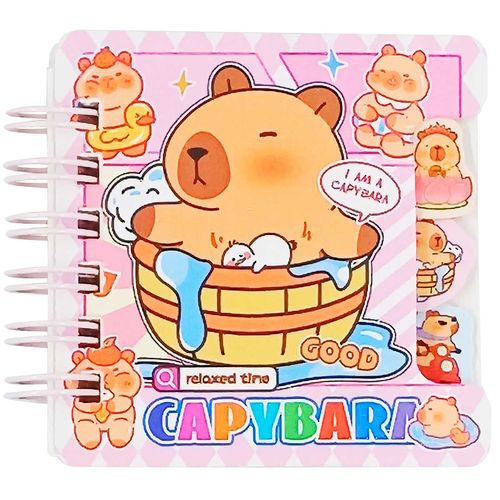 Mini Caderno de Anotação Capivara 7x7cm em Papel Michael Judi