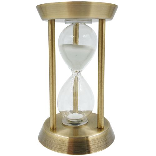 Ampulheta Decorativa 11,5cm em Metal Moment