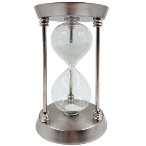 Ampulheta Decorativa 16,5cm em Metal Moment