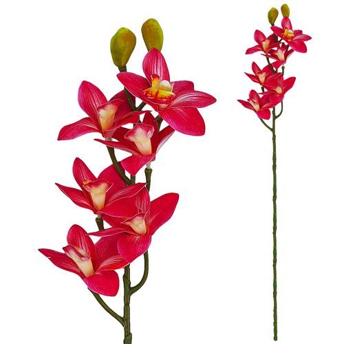 Haste Arranjo de Orquídea Artificial 74cm em Plástico Bella Garden