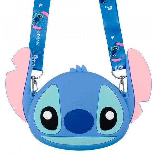 Bolsa Infantil Stitch C/ Alça 18x10cm em Silicone Taimes