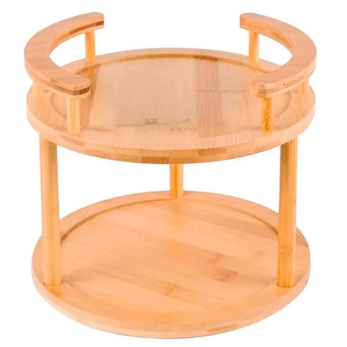Organizador Multiuso Giratório 25cm em Bambu FWB