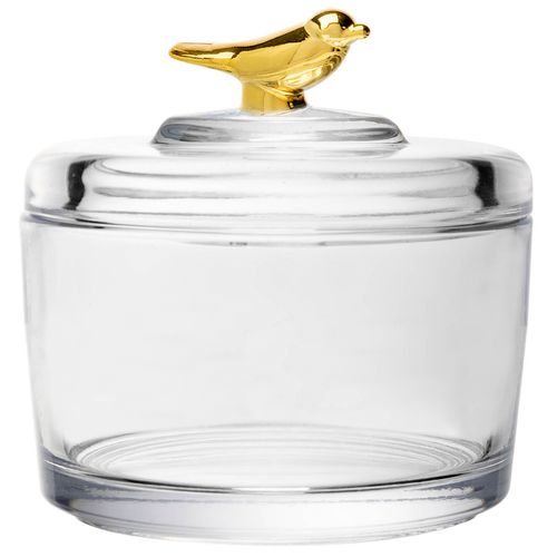 Pote C/ Tampa Bird 7,5x8,5cm em Cristal Wolff