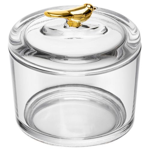 Pote C/ Tampa Bird 7,5x8,5cm em Cristal Wolff
