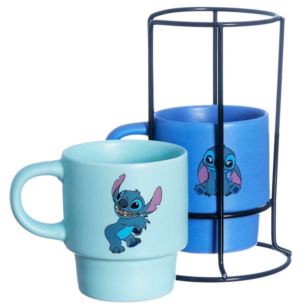 Jogo de Canecas Stitch 2 Peças 150ml em Cerâmica Zona Criativa Jogo de Canecas Stitch 2 Peças 150ml em Cerâmica Zona Criativa