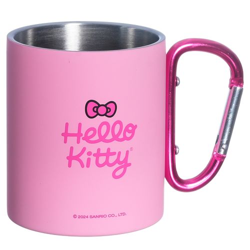 Caneca Mosquetão Hello Kitty 300ml em Aço Inox Zona Criativa