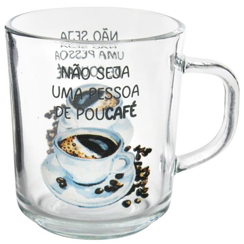 Caneca Café 250ml em Vidro Cascavel