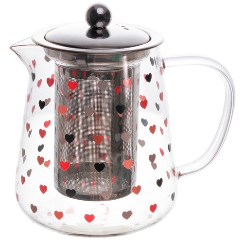 Chaleira Love C/ Filtro 750ml em Vidro Lyor