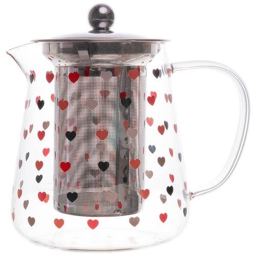 Chaleira Love C/ Filtro 750ml em Vidro Lyor
