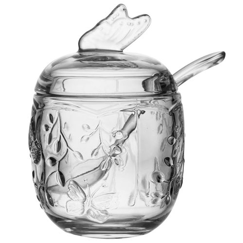 Açucareiro C/ Colher New Butterfly 220ml em Cristal Lyor