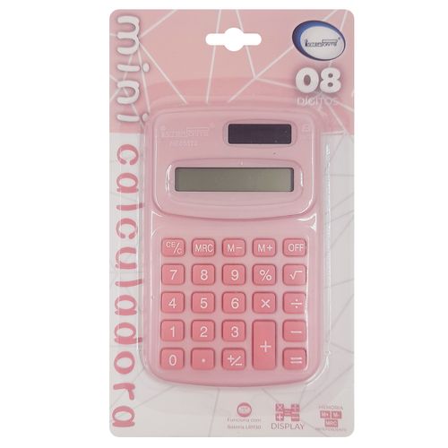 Calculadora Color Portátil 8 Dígitos 6x10cm em Plástico Interponte