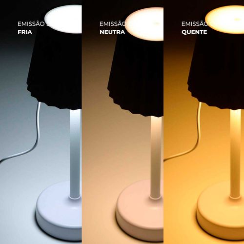 Luminária de Mesa Elegance Decorativa 26x10,5cm em Plástico Lyor