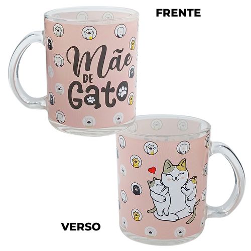 Caneca Mãe de Pet Decorativa 330ml em Vidro Kehome