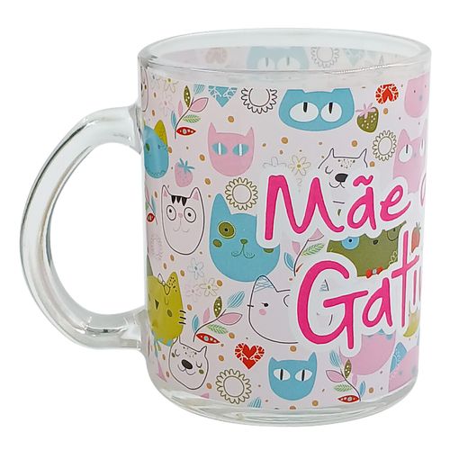 Caneca Mãe de Pet Decorativa 330ml em Vidro Kehome