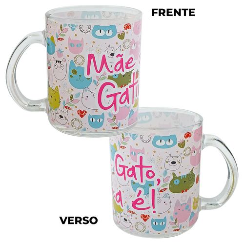 Caneca Mãe de Pet Decorativa 330ml em Vidro Kehome