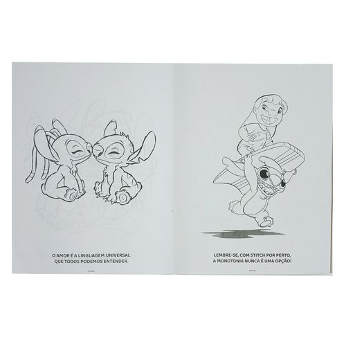 Livro Diversão Colorida Stitch 21,5x28cm em Papel DCL Editora