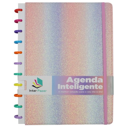 Caderno de Discos Inteligente Glitter 22x28,5cm em Papel Interponte