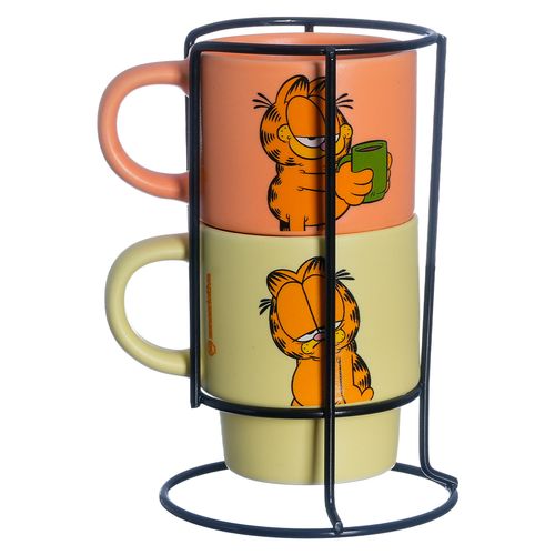 Jogo de Canecas Garfield 2 Peças 150ml em Cerâmica Zona Criativa