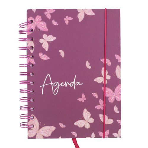 Agenda Permanente Borboletas 13,7x19cm em Papel Interponte