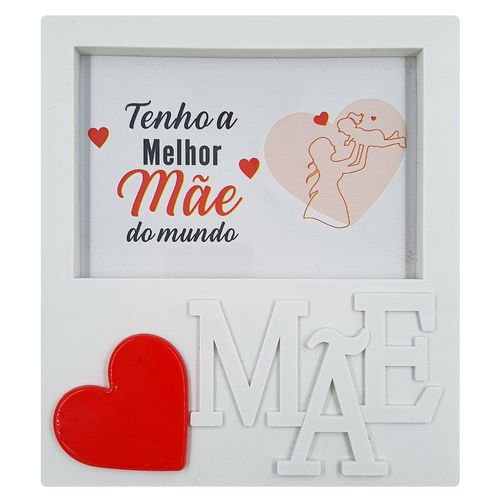 Porta Retrato Decorativo Mãe 17x19cm em Plástico Y888