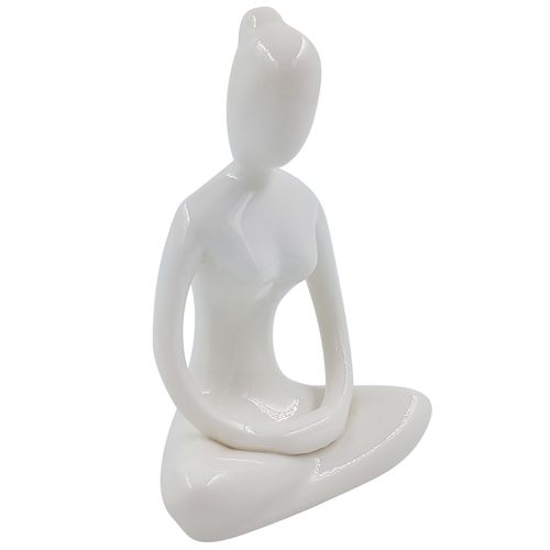 Mulher Yoga Decorativa 12cm em Resina Youbai