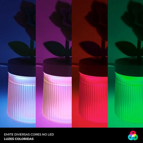 Umidificador de Ambiente Flor 21cm em Plástico Lila Cosméticos