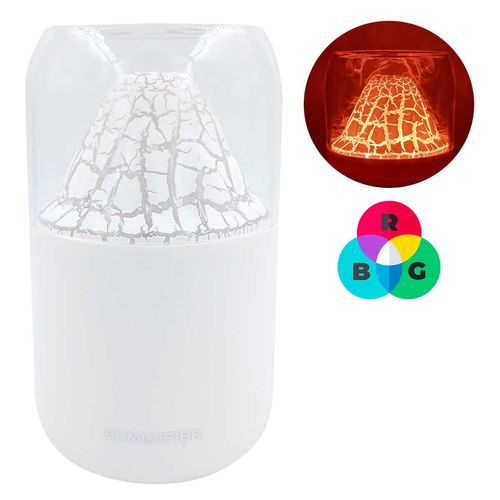 Umidificador de Ambiente Vulcão 14cm em Plástico Lila Cosméticos