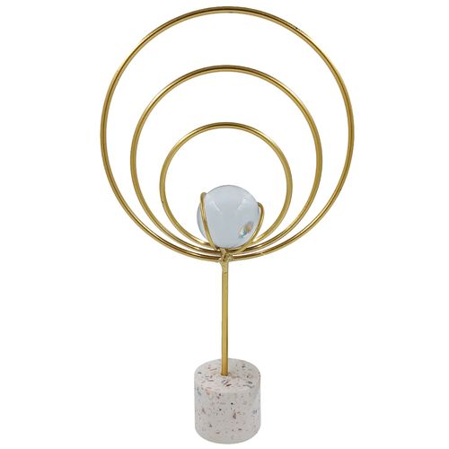 Escultura Decorativa 27,5x15x4,5cm em Metal GiftHome
