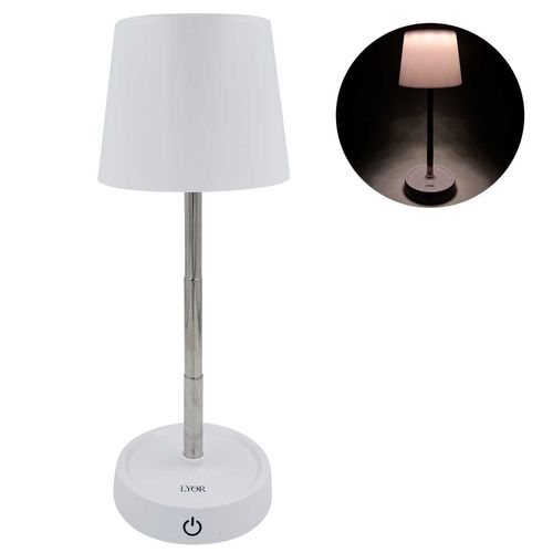 Luminária Retrátil Decorativa Luna 28,5x10,5cm em Plástico Lyor