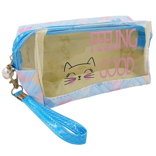 Nécessaire Gatinho C/ Alça 10x17,5cm em Poliéster Rubys
